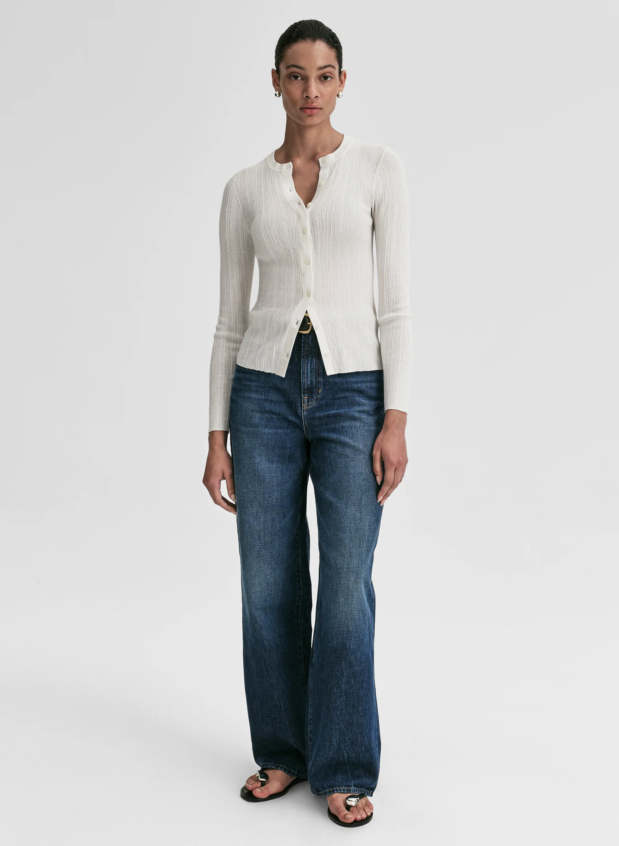 Fisher Fine Cotton Knit Cardigan - Image 4