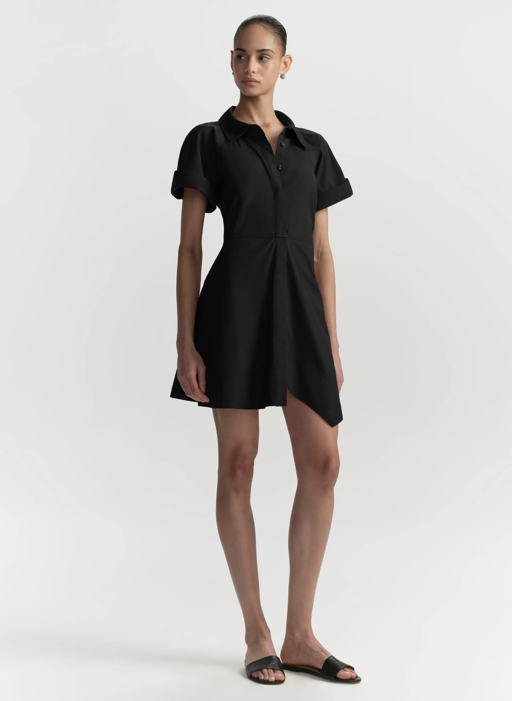 Julie Cotton Mini Shirtdress - Image 3