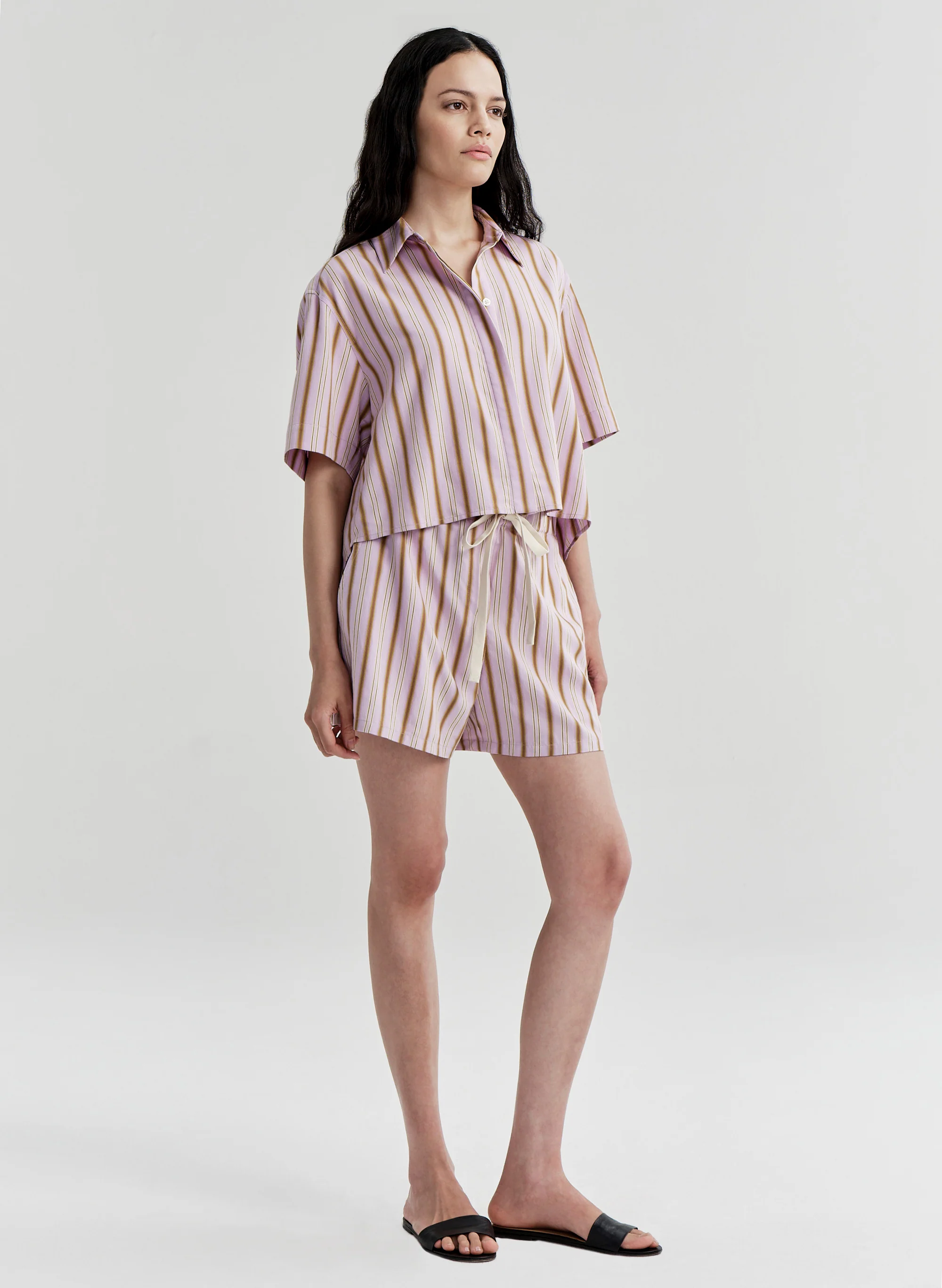 Mel Short Sleeve Striped Top - Image 3