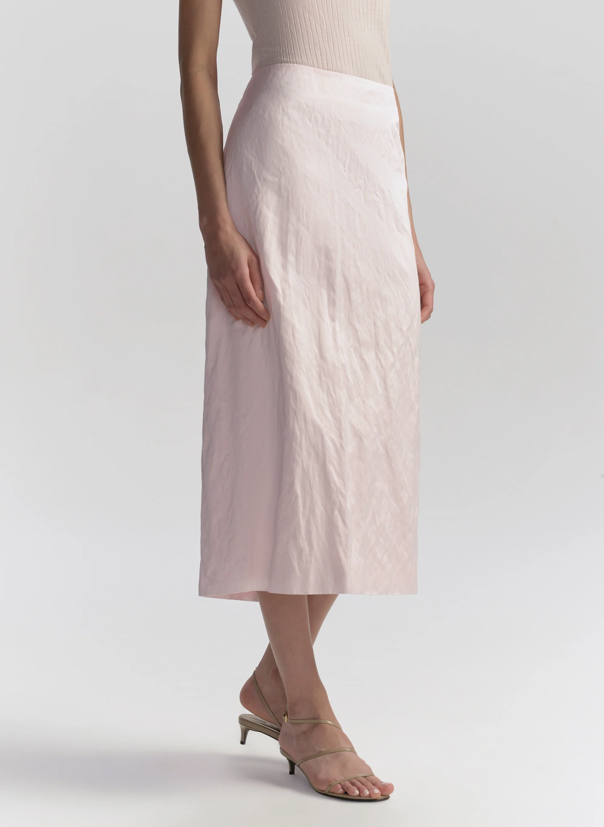Phoebe Satin Midi Skirt - Image 3