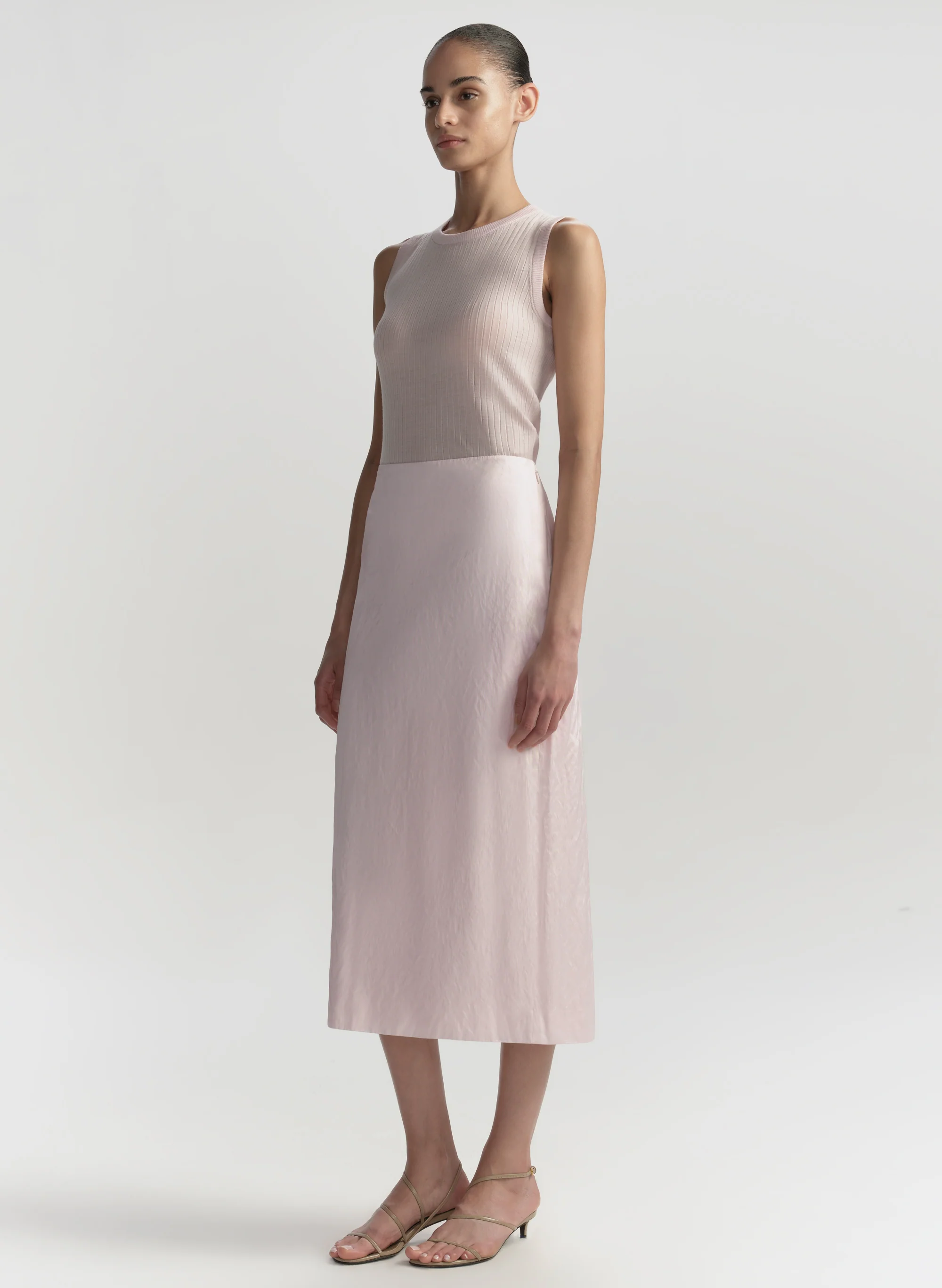 Phoebe Satin Midi Skirt - Image 4
