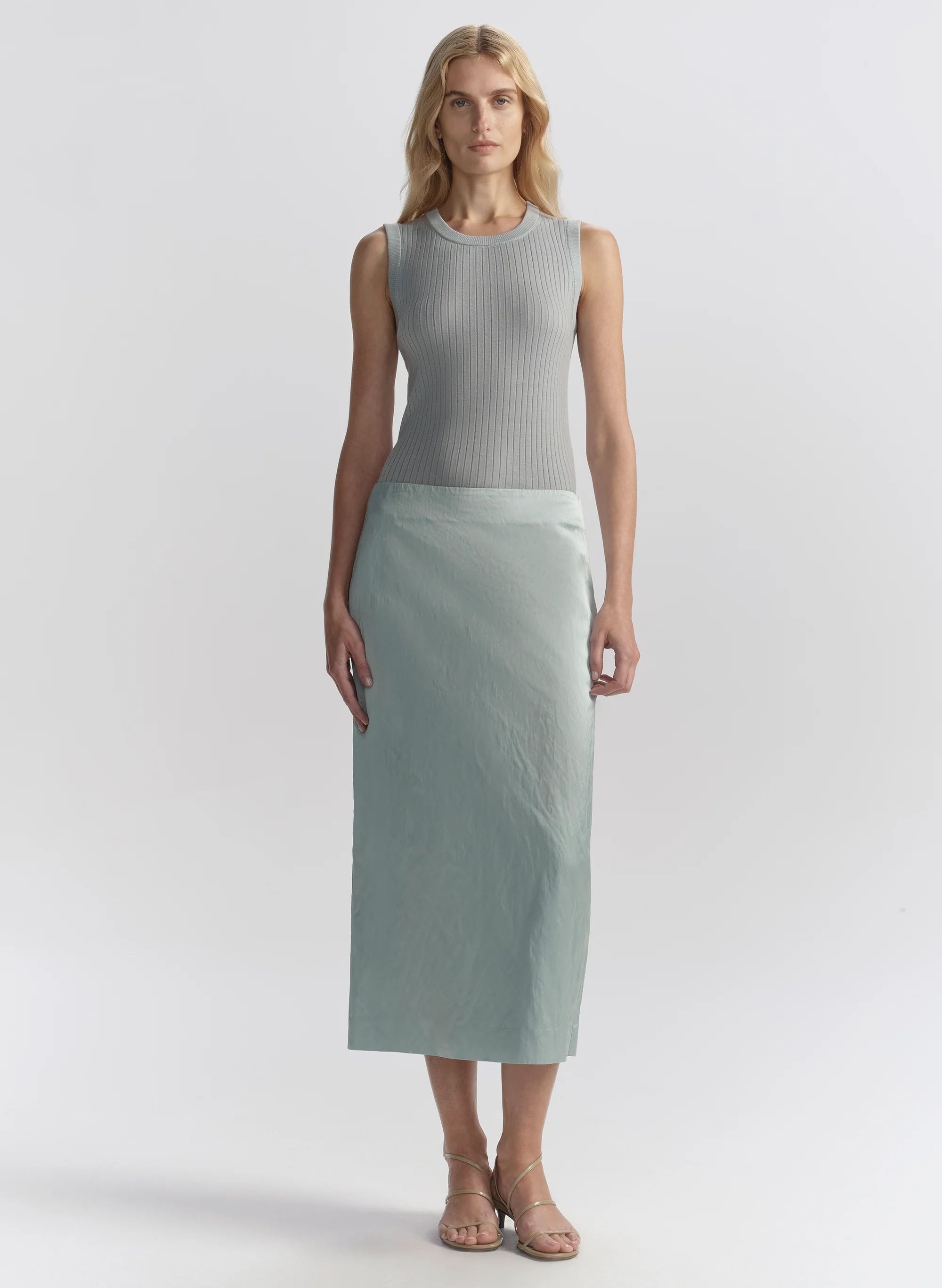 Phoebe Satin Midi Skirt