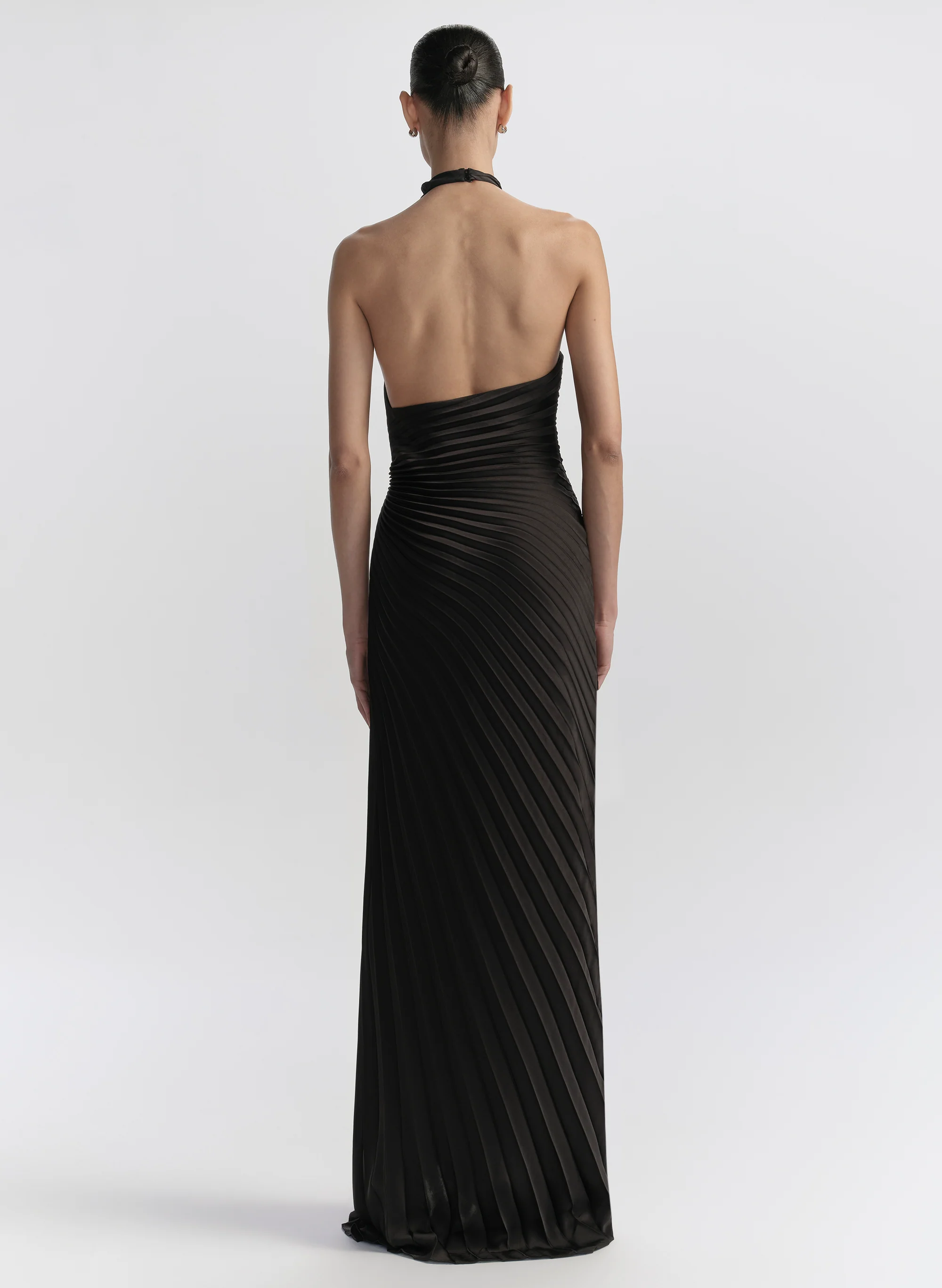 Romy Pleated Satin Gown - Image 2